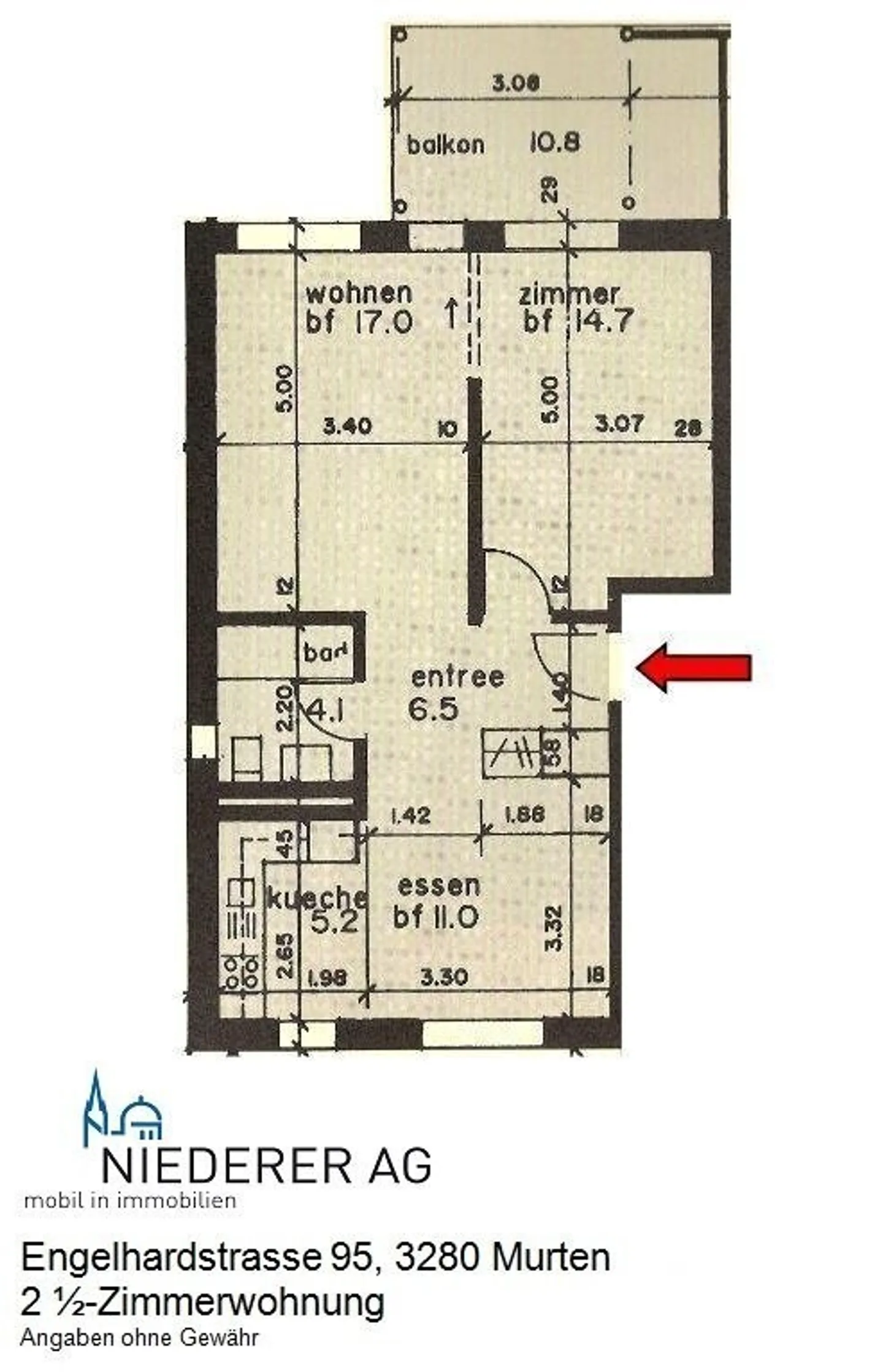 Appartamento 2.5 di 59 m² al piano terra con area giardino - Foto 8 di 8