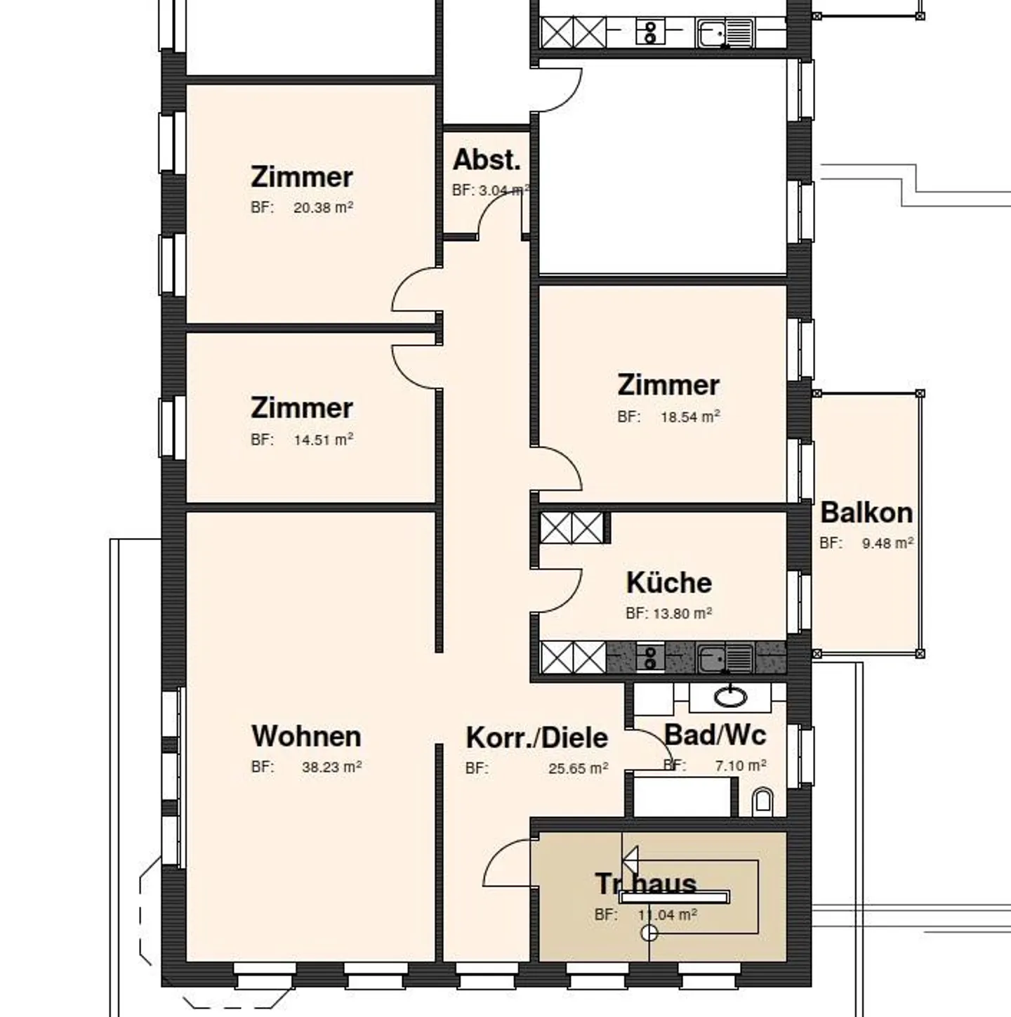 Old building apartment in the heart of Amriswil - Photo 11 of 11