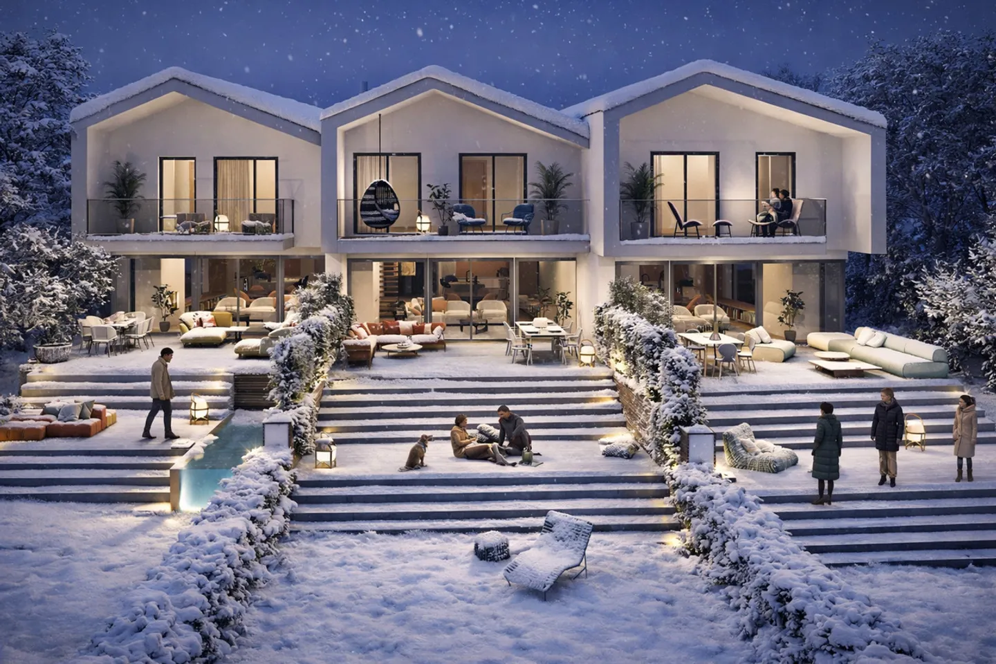 Villas moderne con giardini privati - Foto 1 di 9