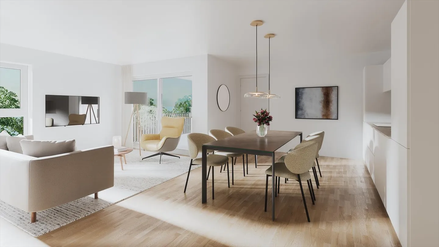 Appartement moderne de 3,5 pièces avec certification Minergie à Attalens - Photo 1 sur 6