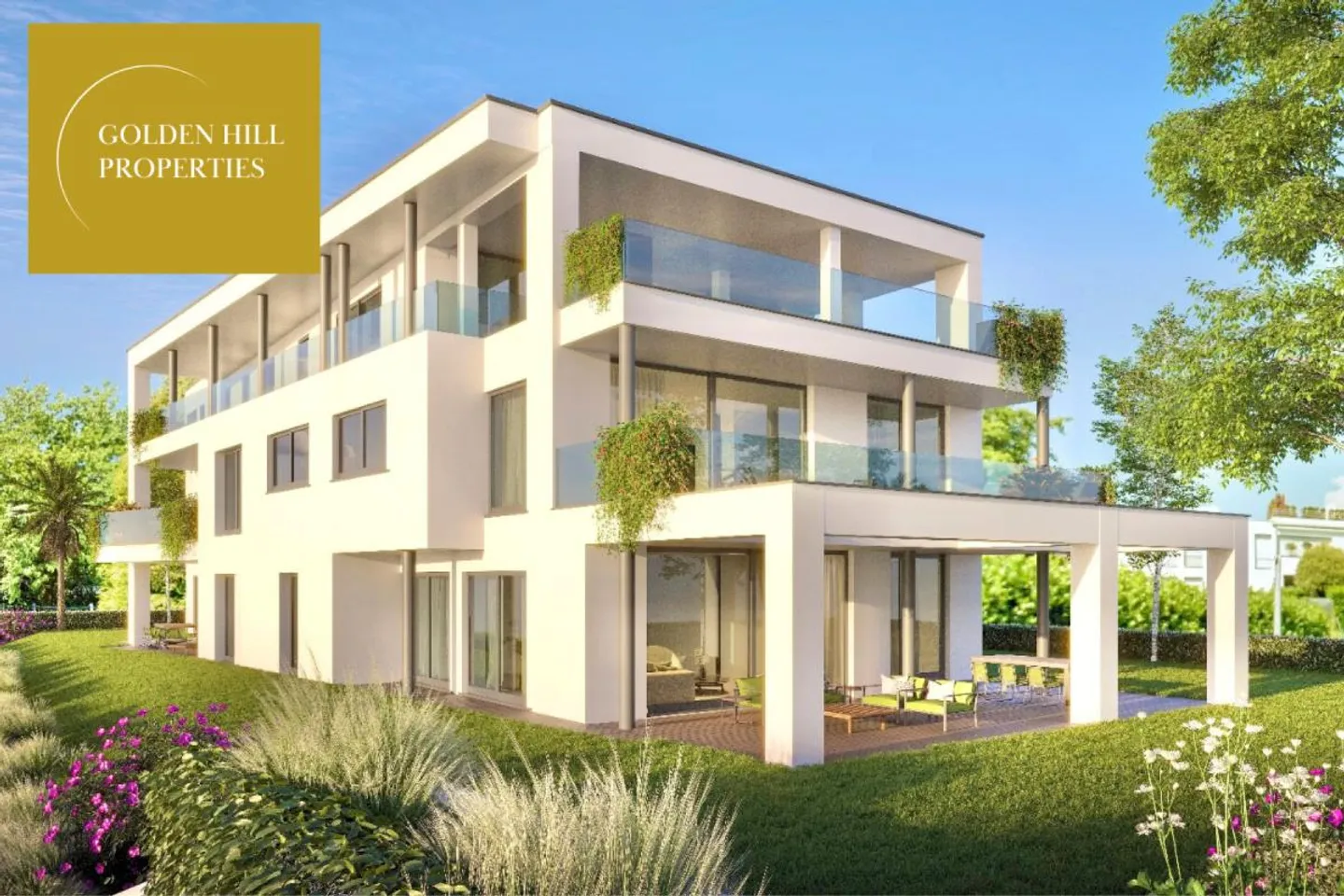 Gentilino, Collina d'Oro: Exclusive design apartment with large terrace, near TASIS, 4.5 rooms - Photo 1 of 7