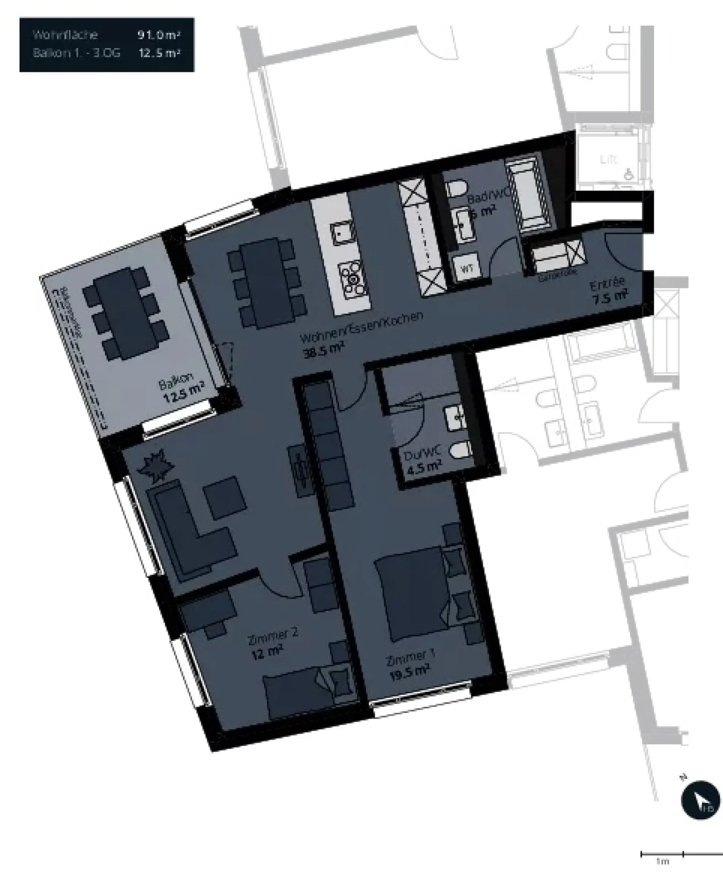 Nouvel appartement avec vue sur la montagne - Photo 4 sur 4