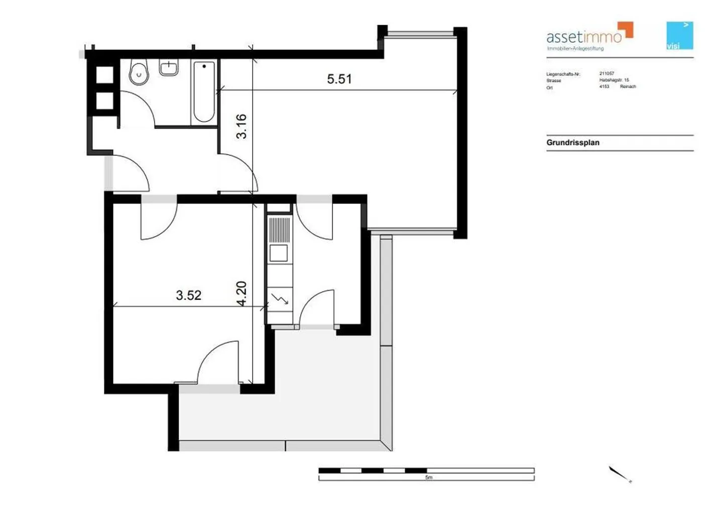 Appartement 2 pièces avec vue sur Reinach - Photo 10 sur 11