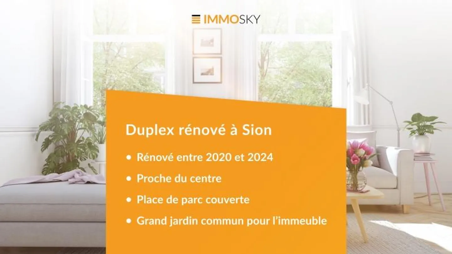 Renoviertes Duplex in Sion - Gravelone-Viertel - Foto 1 von 2
