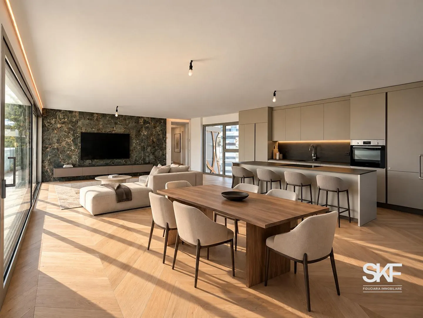 MASSAGNO - À VENDRE PENTHOUSE NEUF AVEC TERRASSE VUE SUR LE LAC - Photo 1 sur 15