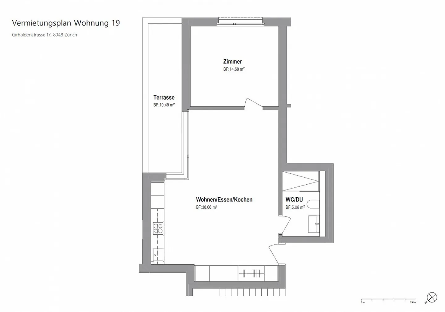 Première location appartement en attique 2.5 pièces, 8048 Zurich à louer - Photo 6 sur 7