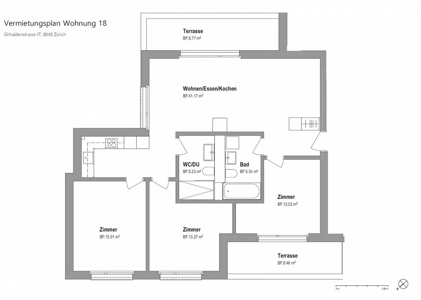 First Rental 4.5-Room Attic Apartment, 8048 Zurich for Rent - Photo 8 of 8
