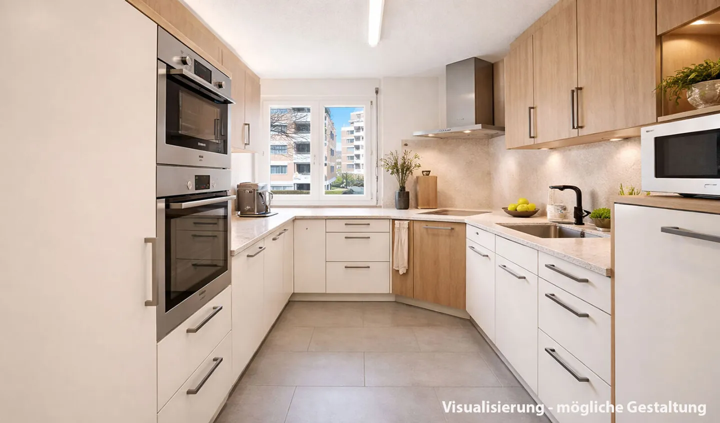 Central living: bright 4.5-room apartment with balcony - Photo 4 of 10