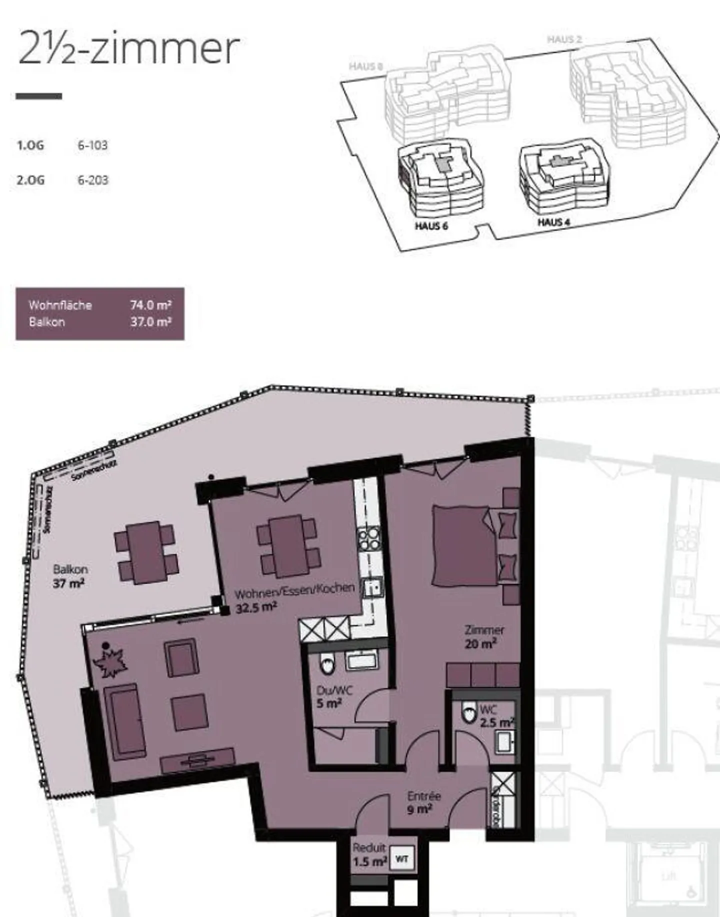 Appartamenti moderni di 2,5 stanze con ampia terrazza coperta - Foto 4 di 5