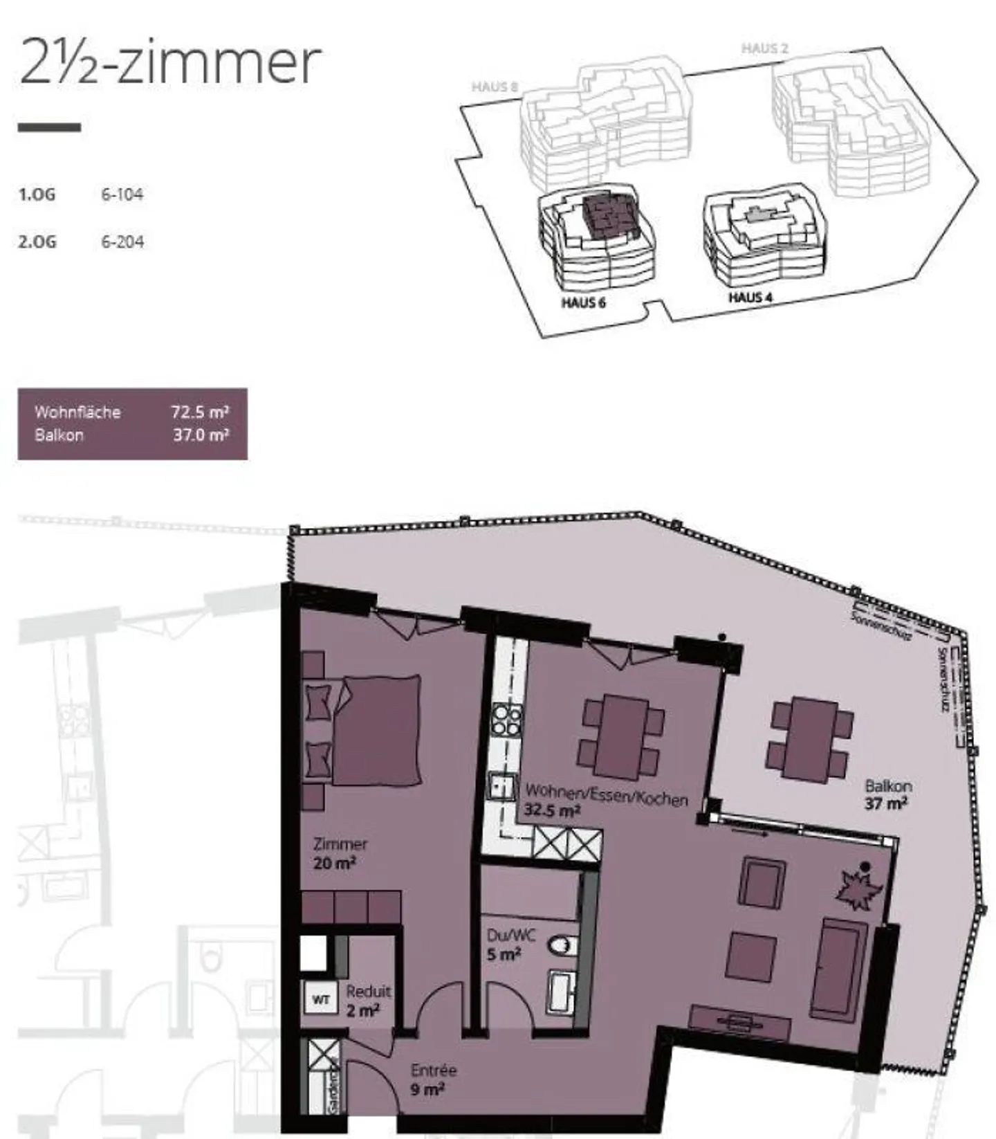 Appartamenti moderni di 2,5 stanze con ampia terrazza coperta - Foto 5 di 5