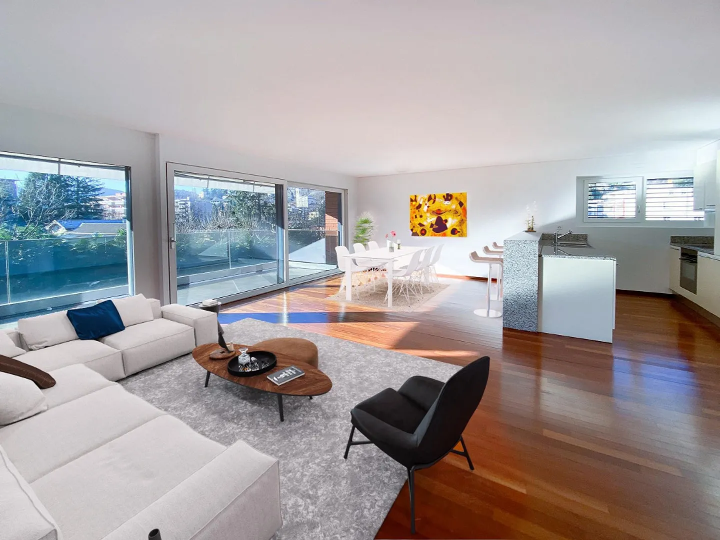 Spacious 3.5 rooms with terrace in Agno - Photo 1 of 9