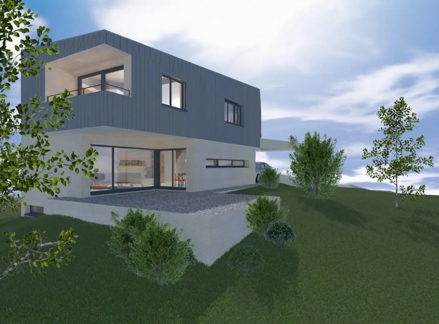Schönes Grundstück mit genehmigter Baugenehmigung für ein 5.5-Zimmer-Haus - Foto 6 von 9