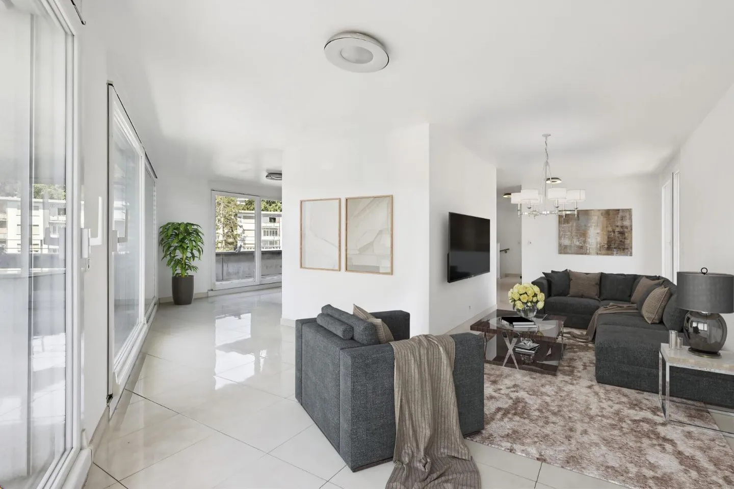 Magnifique duplex en attique de 165 m² avec terrasse entre Lausanne et Pully, proche de toutes les commodités - Photo 5 sur 13