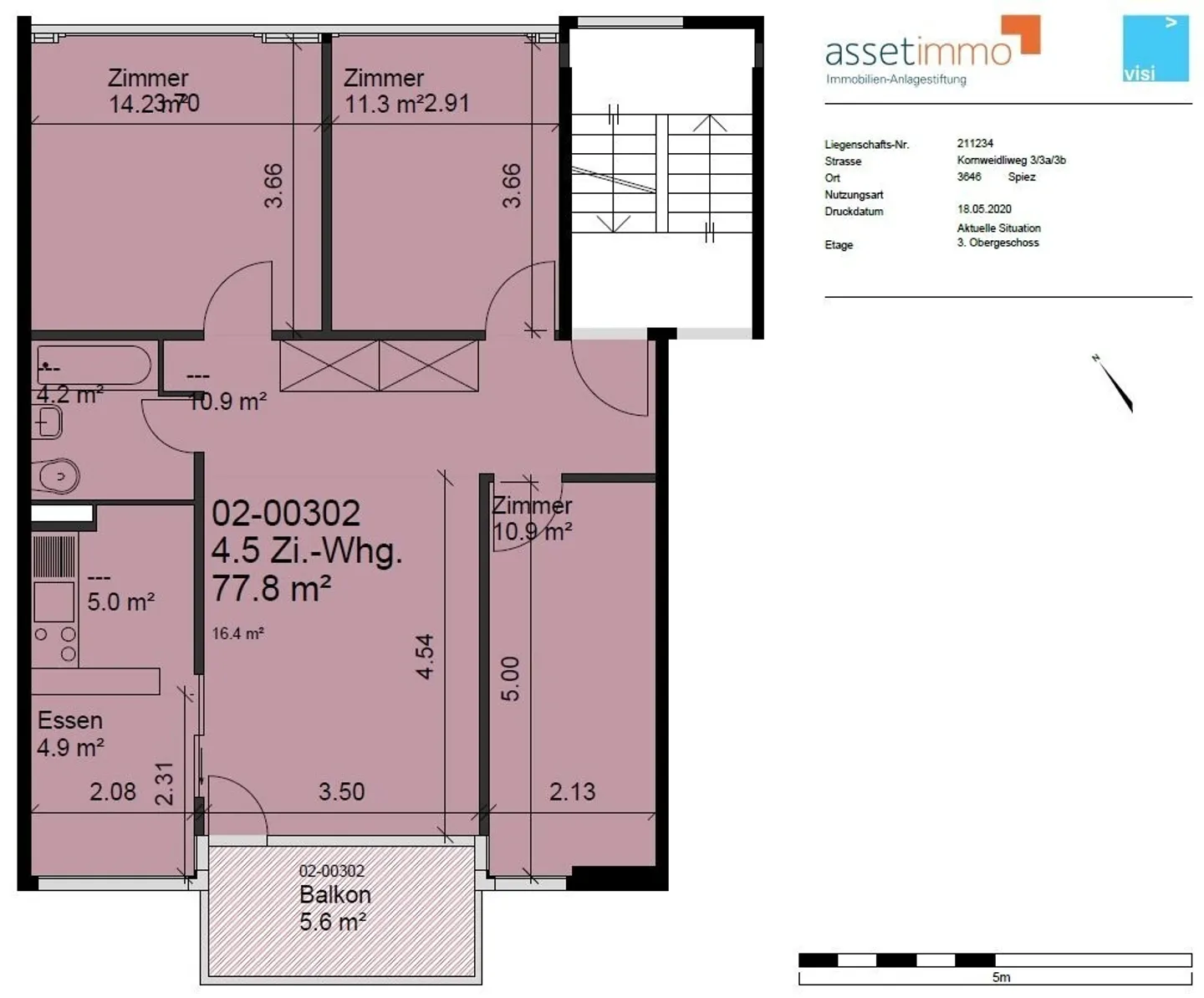 Modern 4.5-room apartment on 78 m² on the top floor of the 3rd floor - Photo 13 of 13