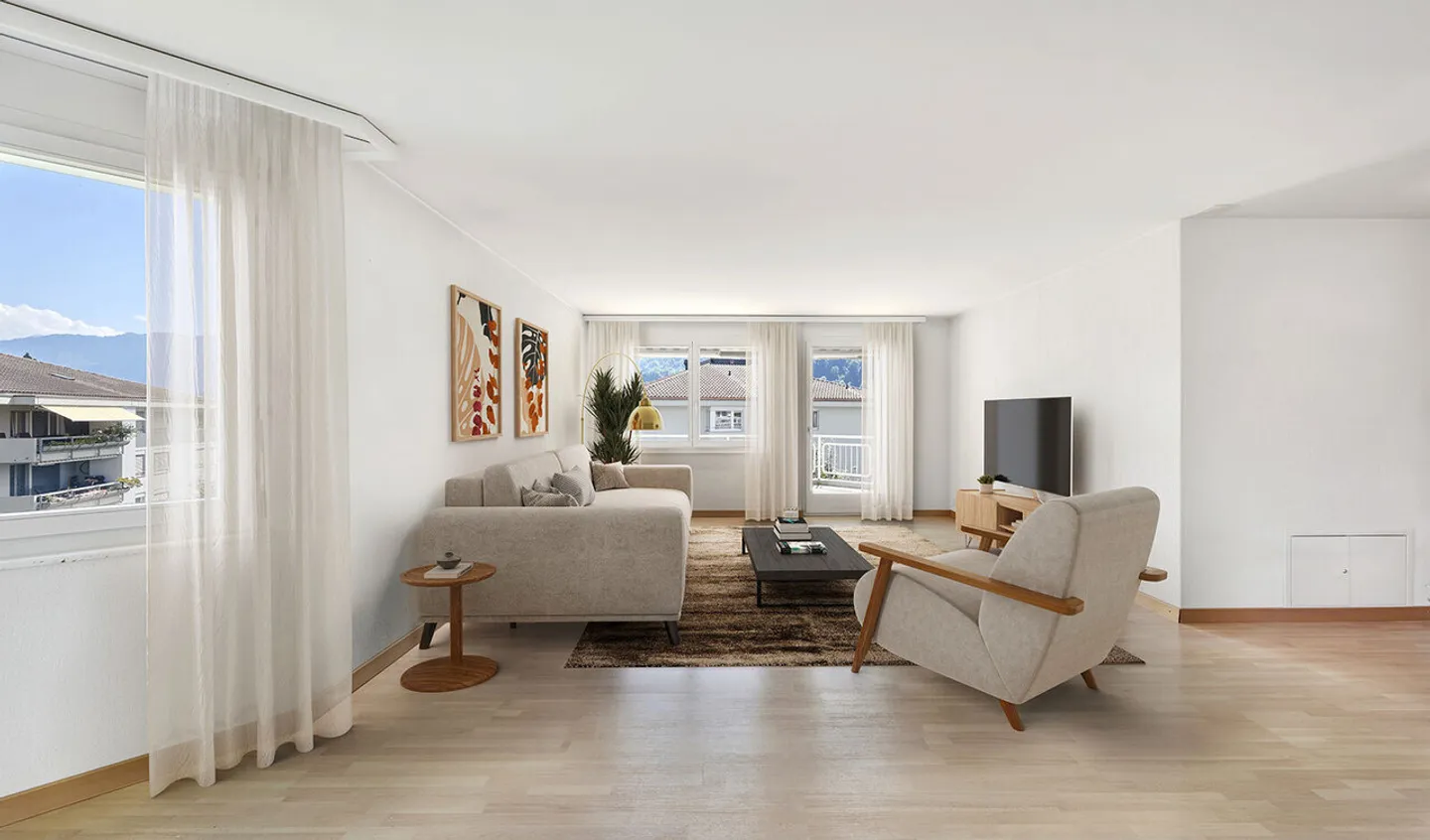 Espace pour idées : appartement de 4,5 pièces dans un quartier apaisé - Photo 1 sur 7