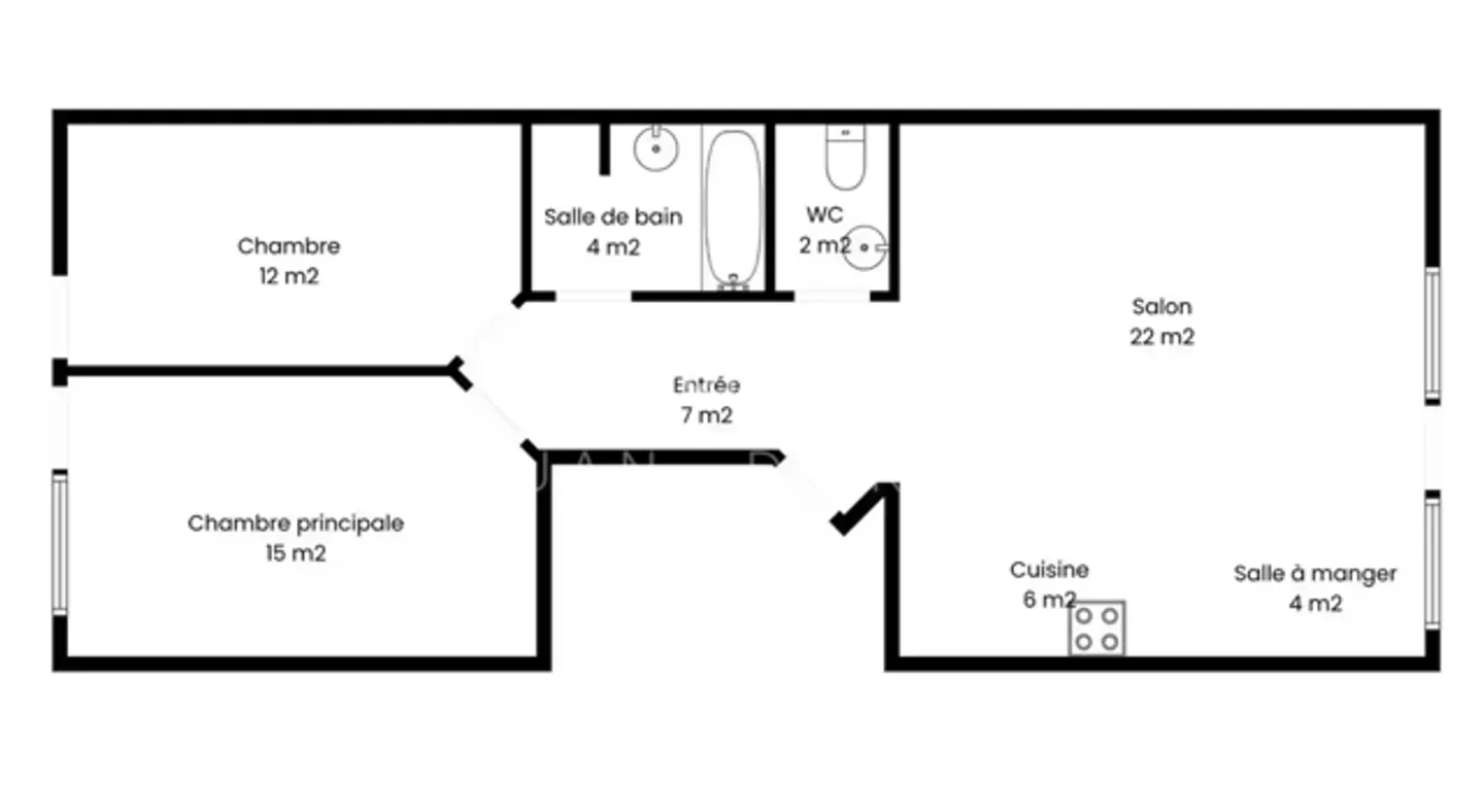 Schöne 3,5-Zimmer-Wohnung mit Aussicht in Founex - Foto 8 von 8