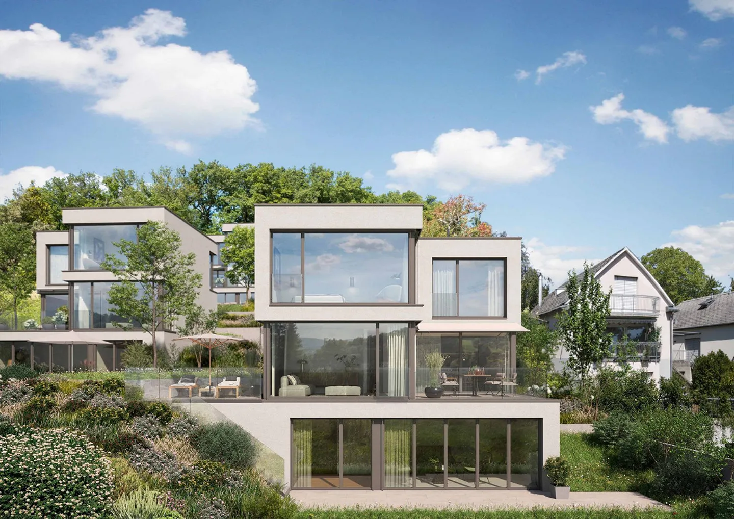 Freistehendes Einfamilienhaus mit Garten (Haus 5) in Münchenstein - Foto 1 von 7