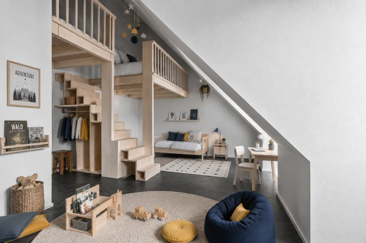 Dachwohnung mit Charakter - 4.5-Zimmer, 152m² Wohnfläche, Raumhöhen >6m und Weitsicht - Photo 4 sur 7