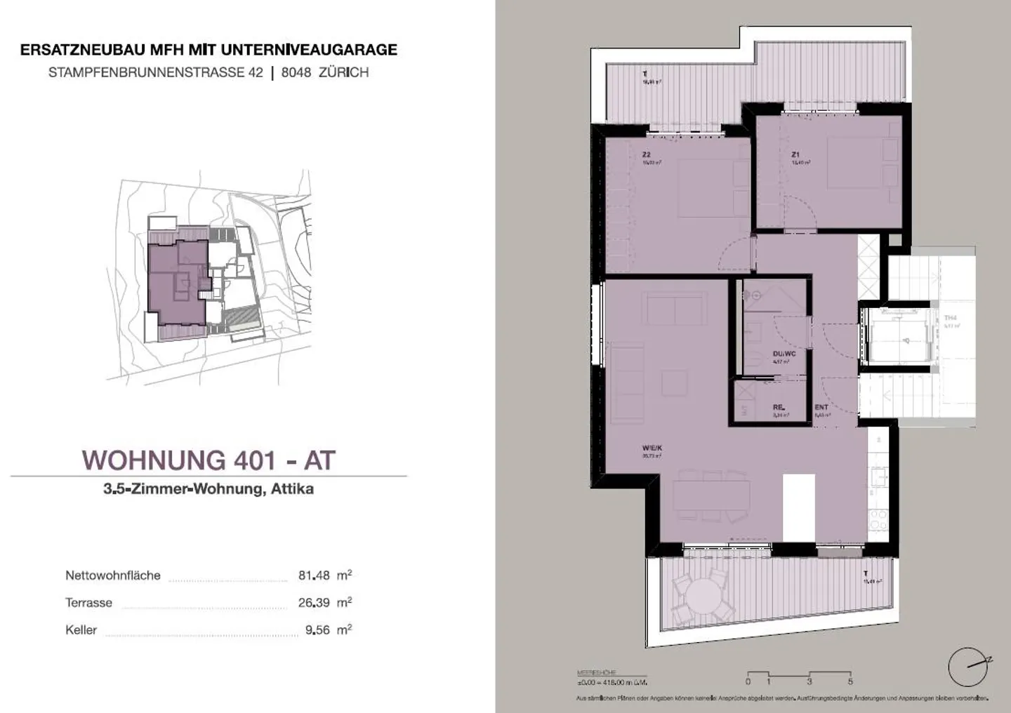 Elegante Attikawohnung mit Terrassen - Foto 5 von 7