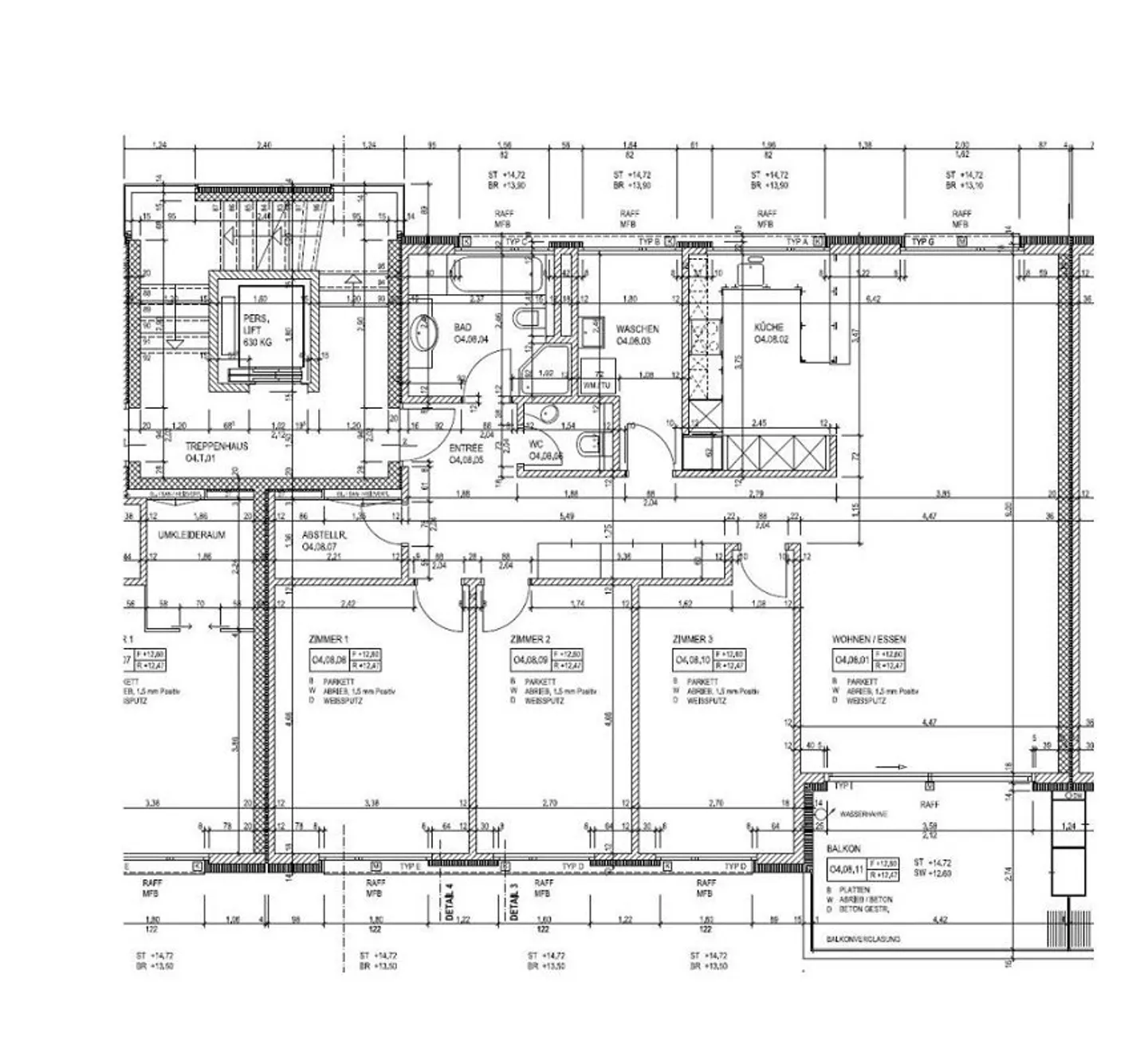 Moderno appartamento di 4,5 stanze con balcone/giardino d'inverno riscaldato - Foto 15 di 15