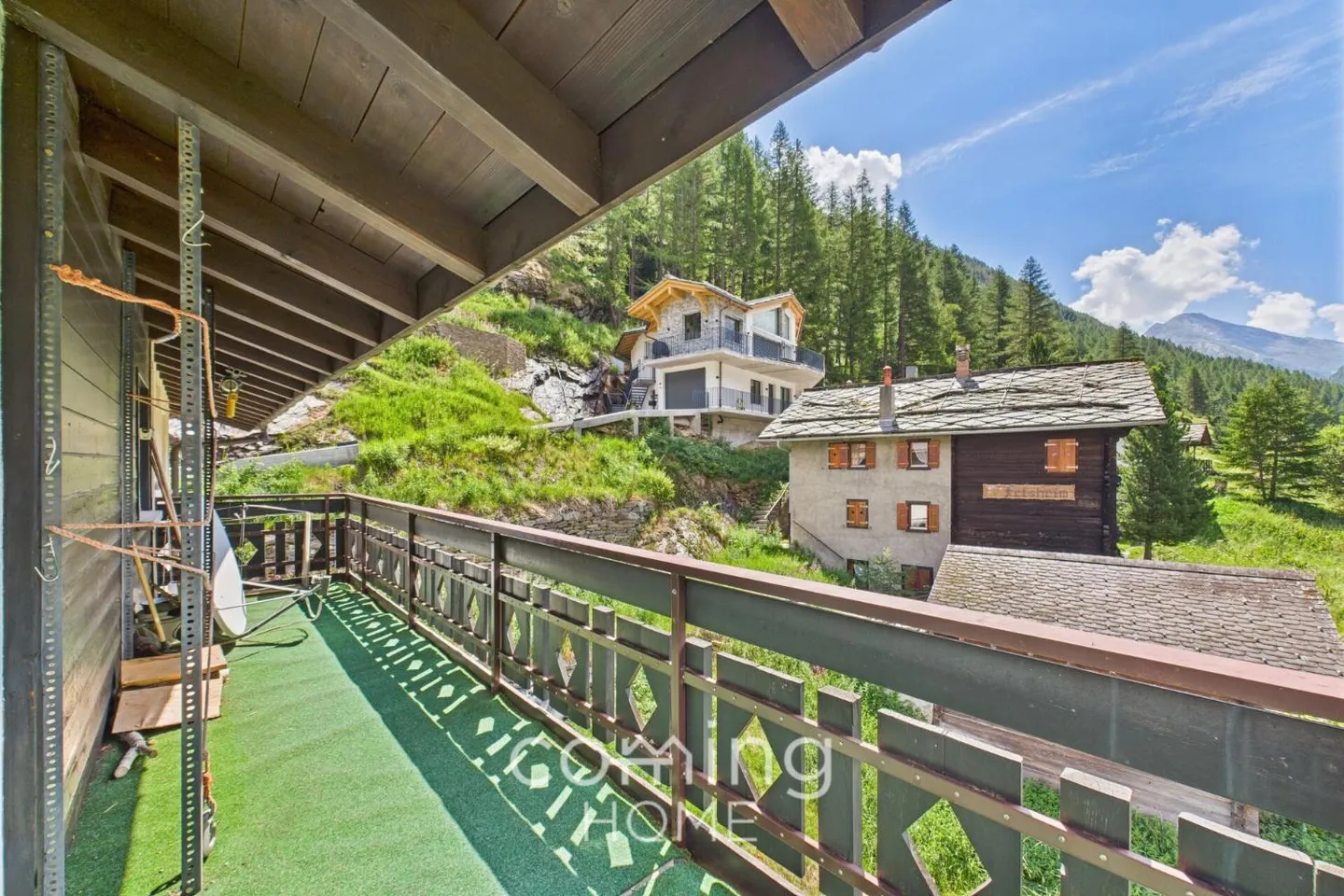 Incantevole appartamento di 2.5 locali a Saas-Grund - Con camino, vista sulle montagne e ampio balcone - Foto 12 di 13