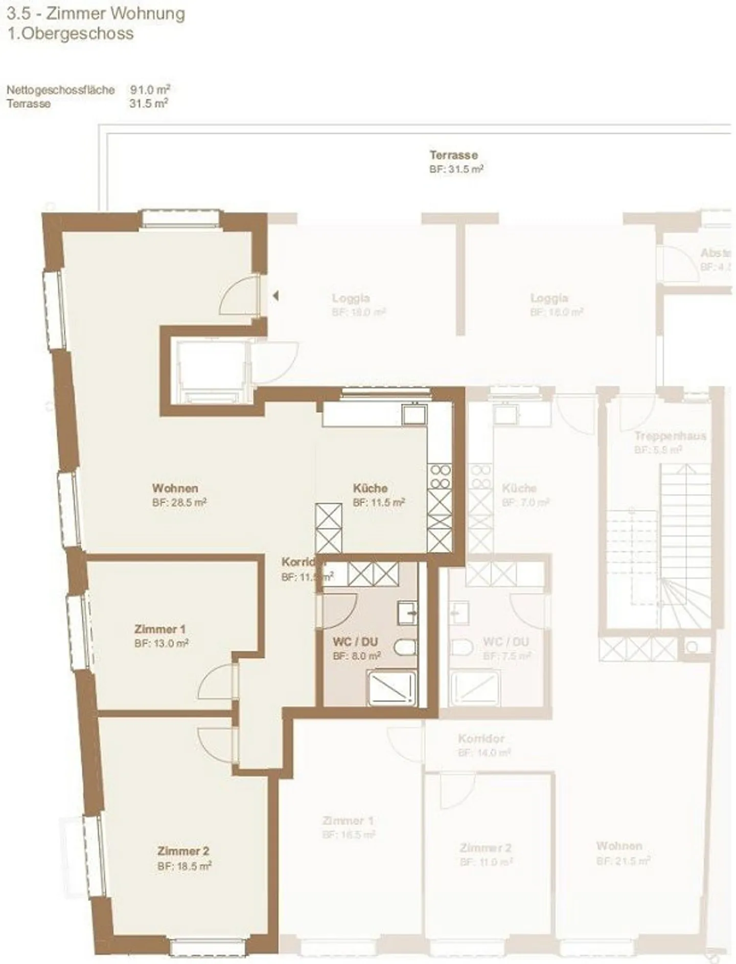 Modern 3.5-room apartment in a central location in Rüti - Photo 7 of 7