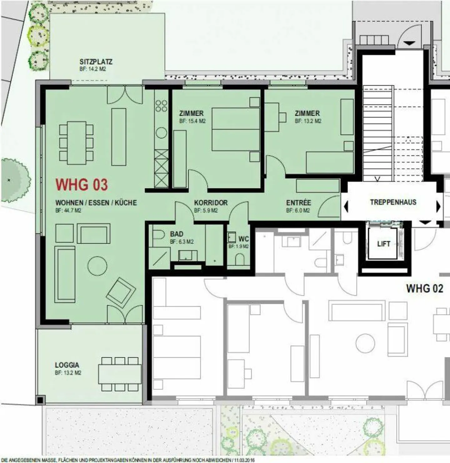 helle, moderne Wohnung mit Sitzplatz und Loggia - Foto 10 di 10
