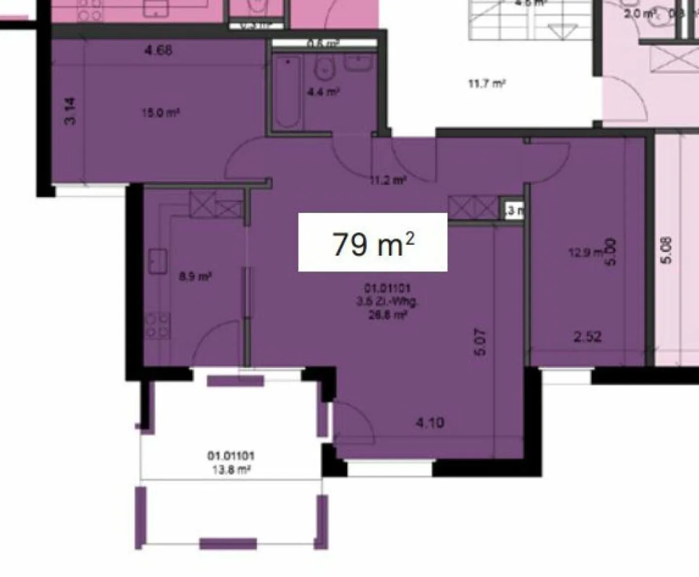 Appartement 3.5 pièces bien entretenu avec balcon - Photo 9 sur 9