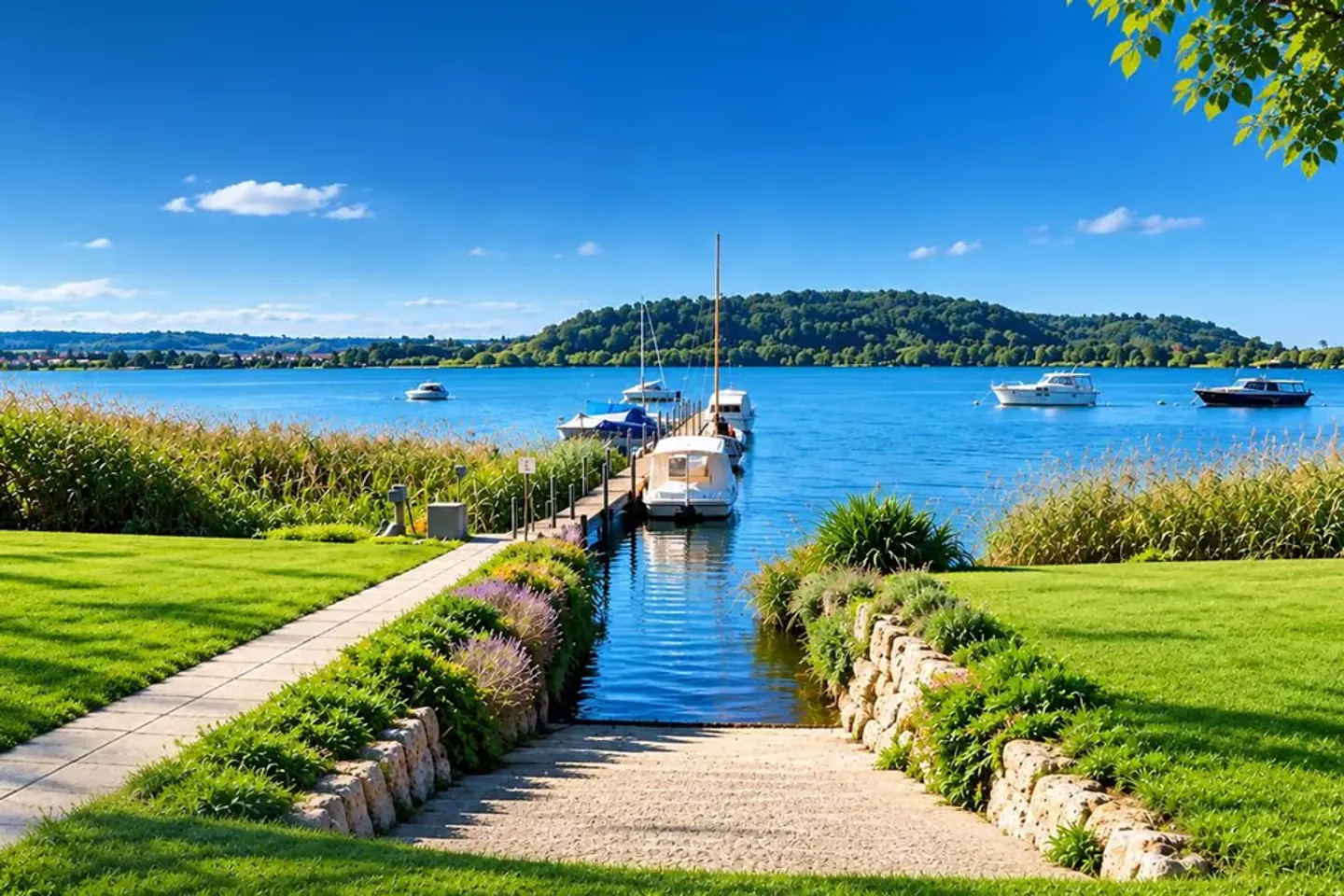 5.5-room garden apartment with lake access & private boat space in Le Landeron - Photo 1 of 9