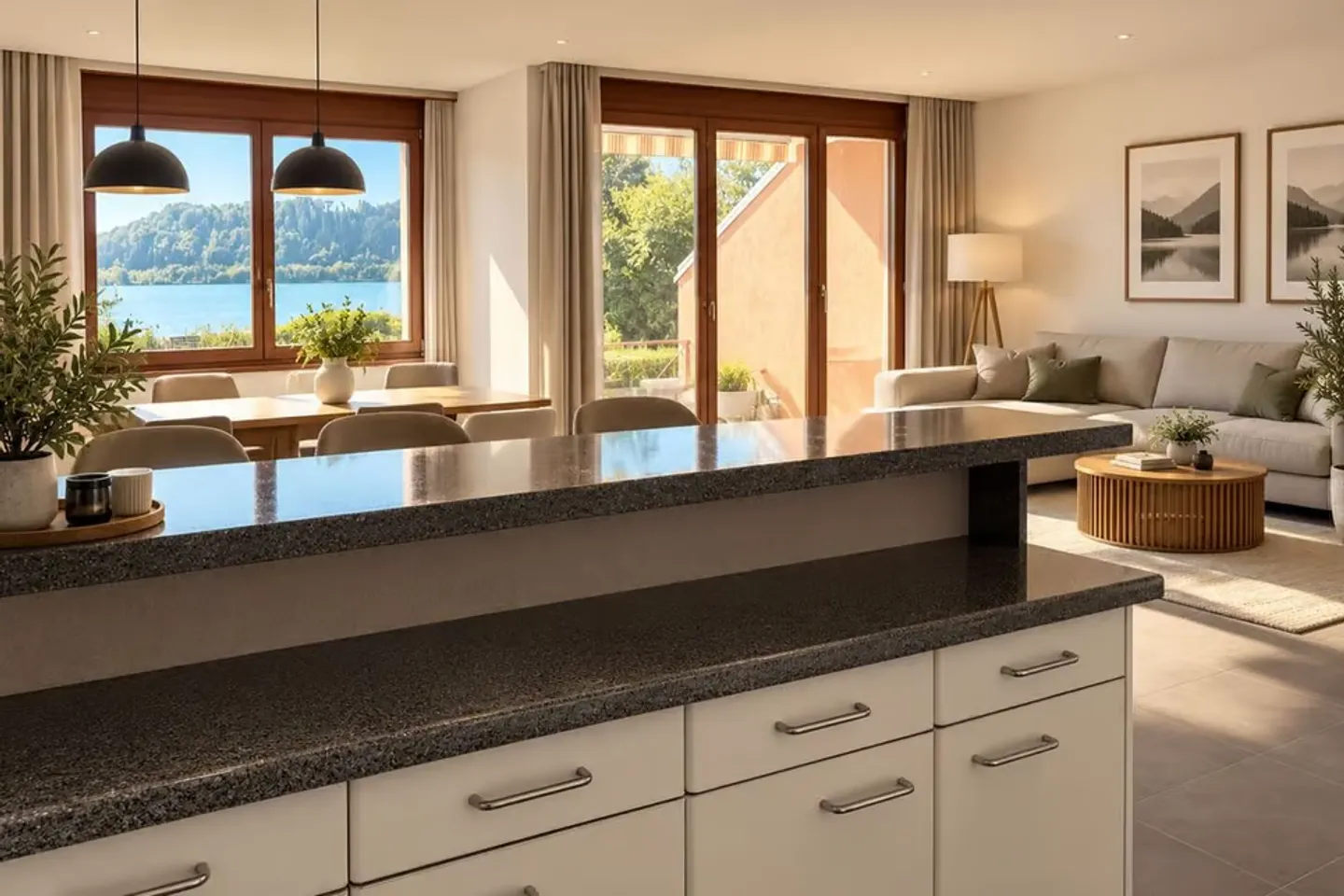 5.5-room garden apartment with lake access & private boat space in Le Landeron - Photo 4 of 9