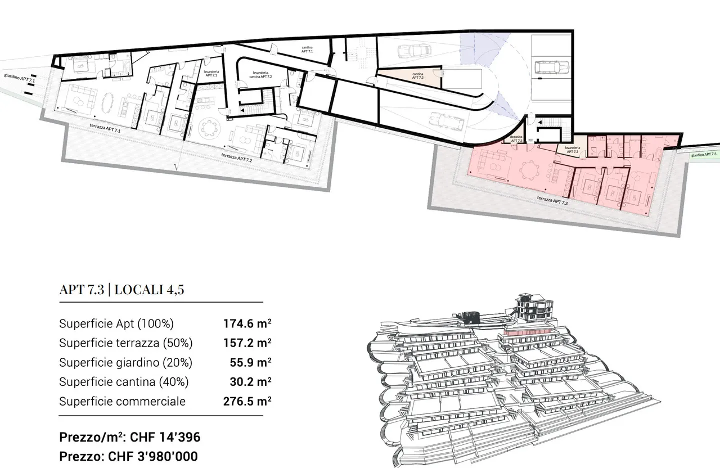 Penthouse for sale in Lugano 4.5 rooms with terrace, garden and view - Photo 17 of 18