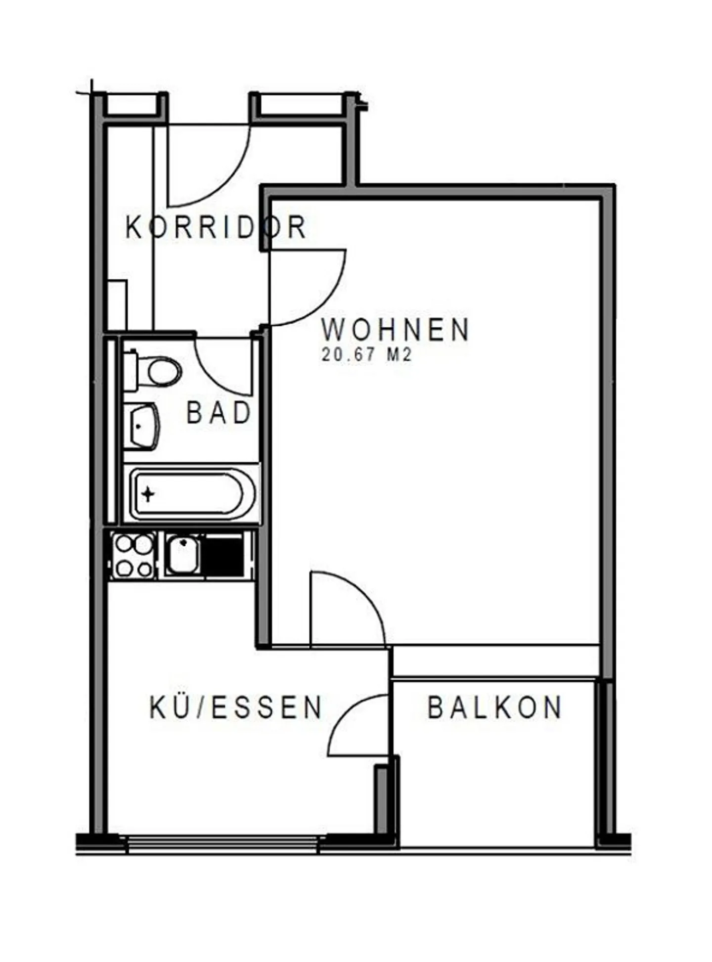 Helle 1.5-Zimmer-Wohnung - Foto 7 von 8