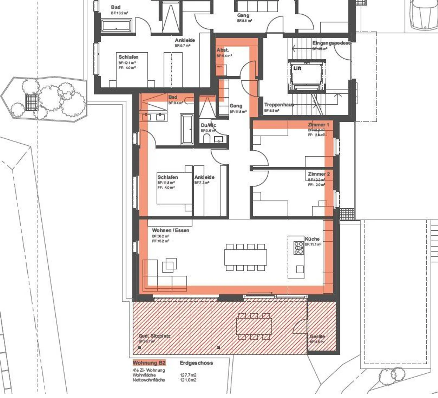 appartamento di 4,5 stanze - Foto 6 di 8
