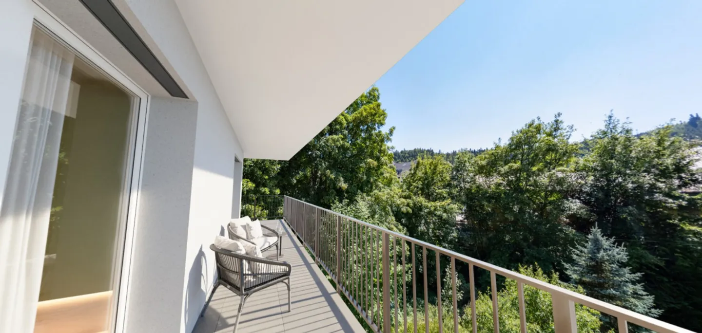 RARE UND AUSNAHME 3.5p 98m2 XXL BALKON MOUNTAIN VIEW | NAHE ANNEHMLICHKEITEN - Foto 2 von 9