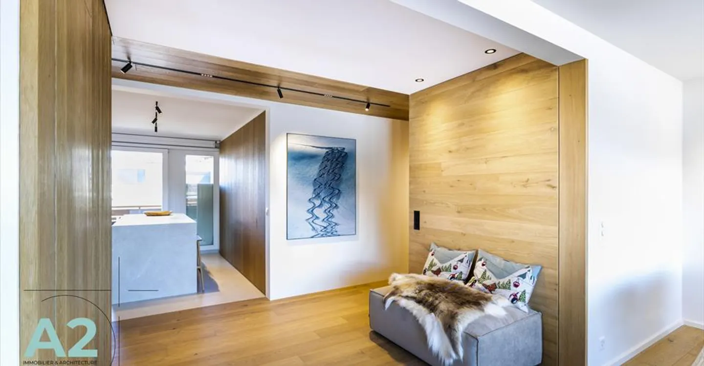 Außergewöhnliche Wohnung im Zentrum von Crans-Montana, Panoramablick - Foto 5 von 11