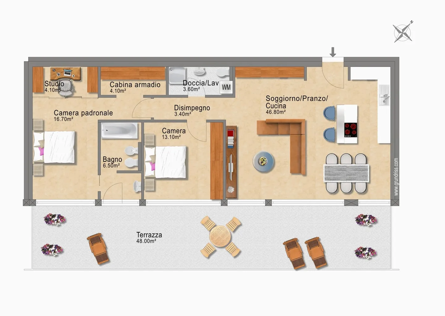 Wohnen über Lugano - Exklusive Design-Wohnung mit Terrasse - Foto 2 von 12