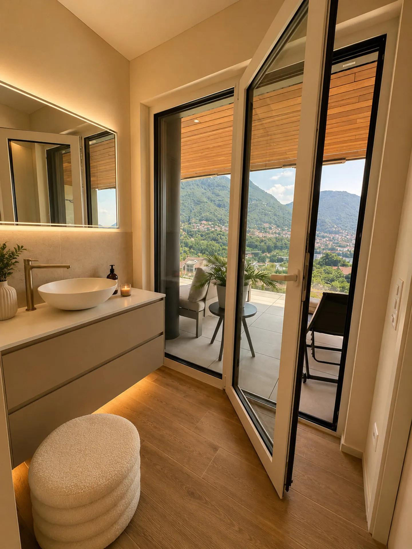 Wohnen über Lugano - Exklusive Design-Wohnung mit Terrasse - Foto 10 von 12