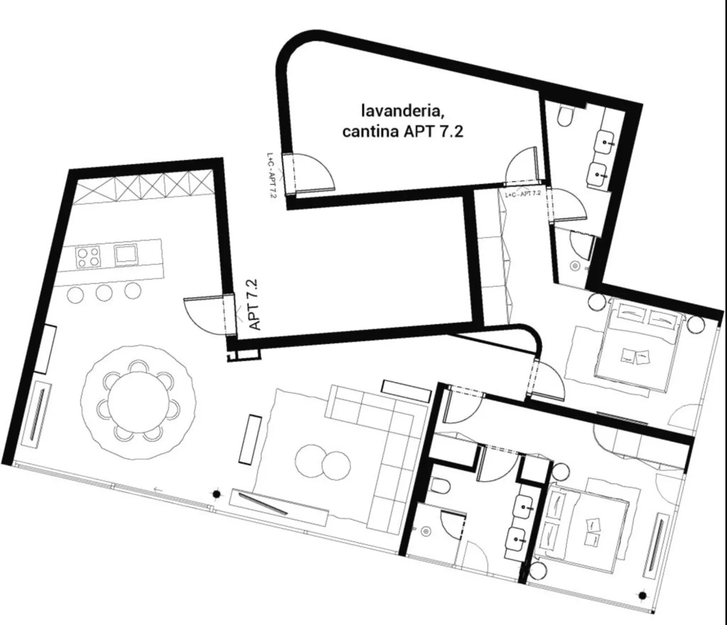 Penthouse for sale in Lugano 4.5 rooms with terrace, garden and view - Photo 15 of 16