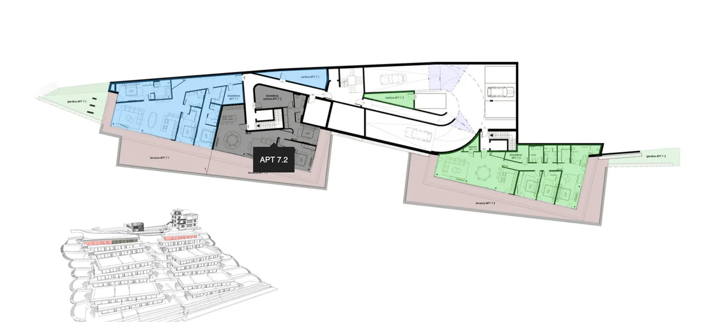 Penthouse for sale in Lugano 4.5 rooms with terrace, garden and view - Photo 16 of 16