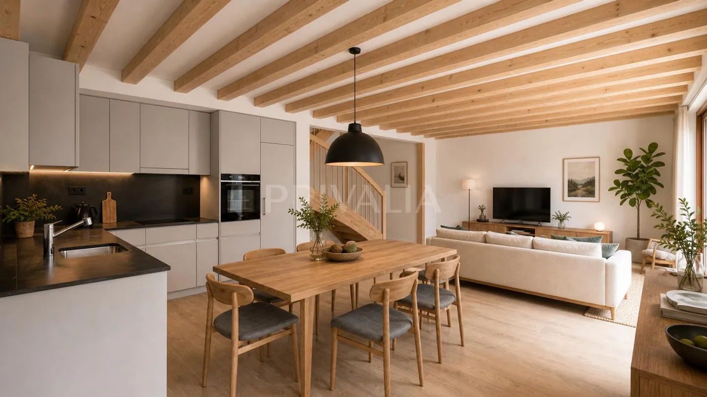 Exklusiv: 5,5-Zimmer-Wohnung im Herzen des Dorfes Be... - Foto 1 von 6