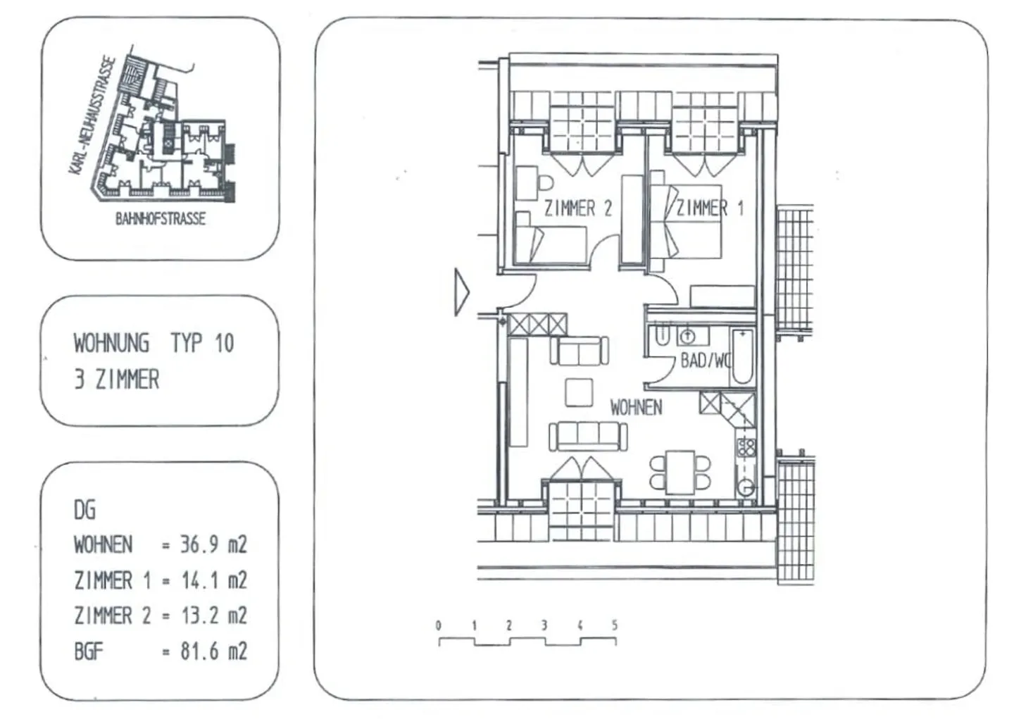 Ampio appartamento mansardato di 3,5 locali in centro città - Foto 5 di 5