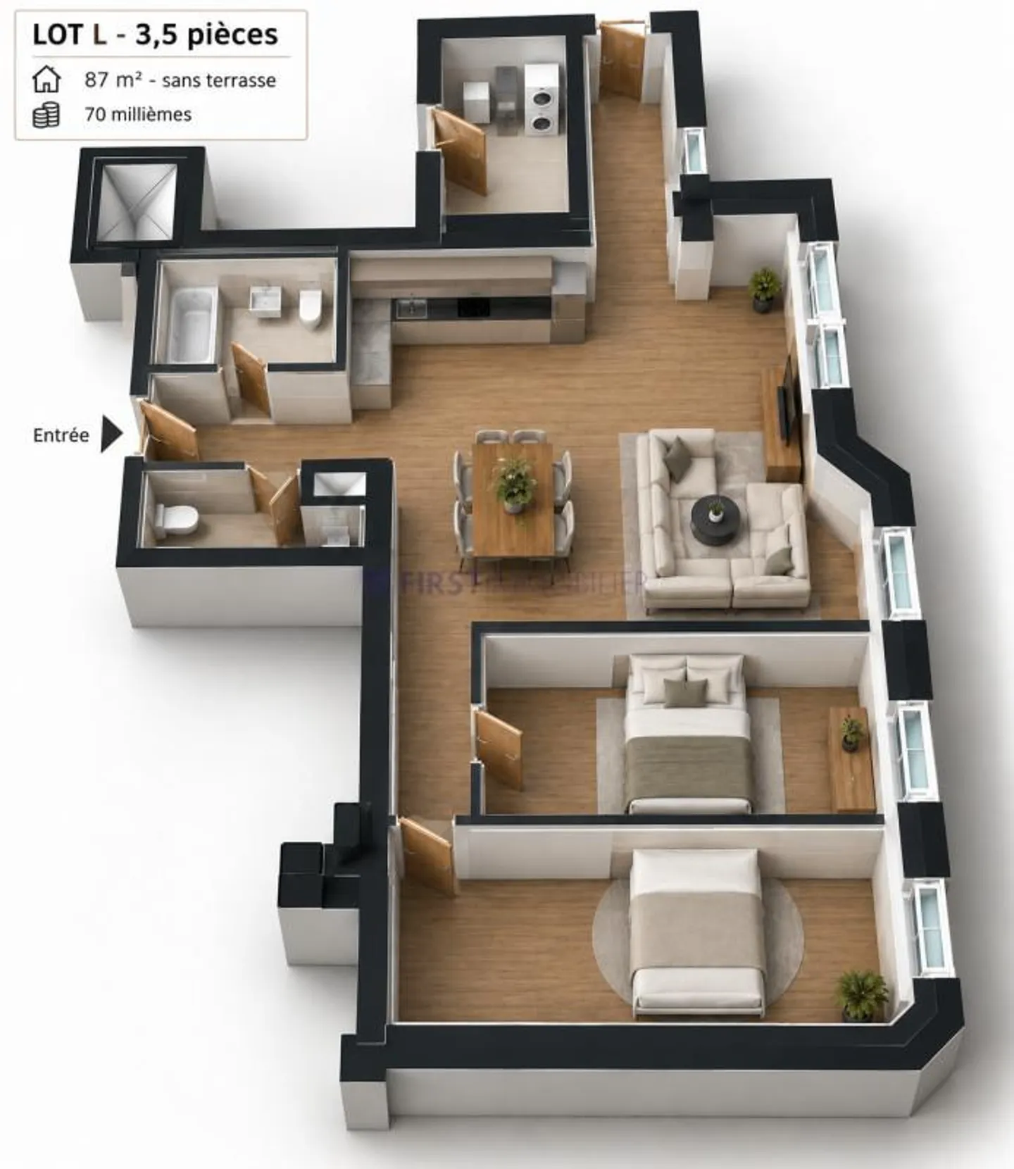 Appartement lumineux 3,5 pièces - Photo 16 sur 16