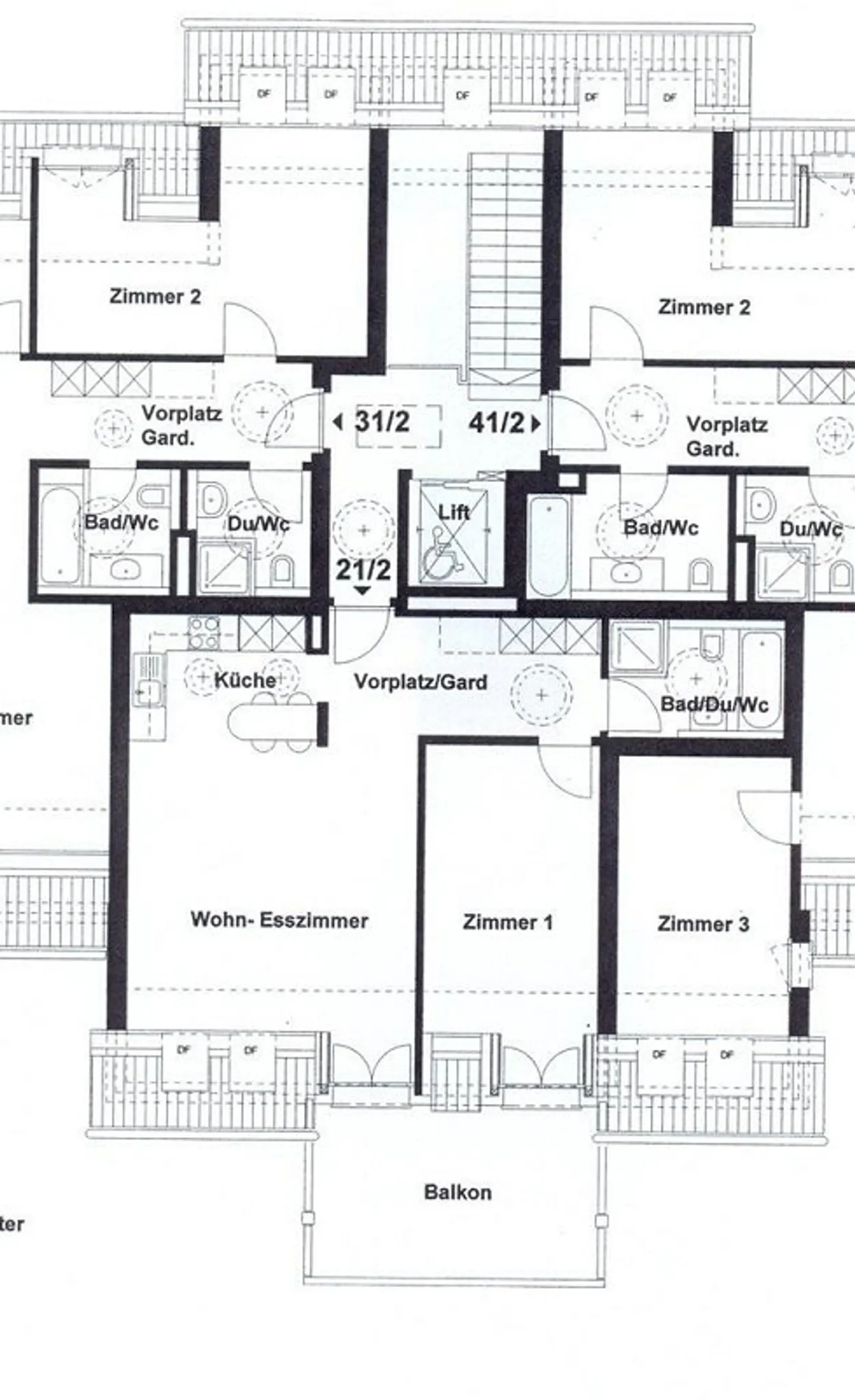 Geräumige Dachwohnung mit Balkon - Foto 7 von 7
