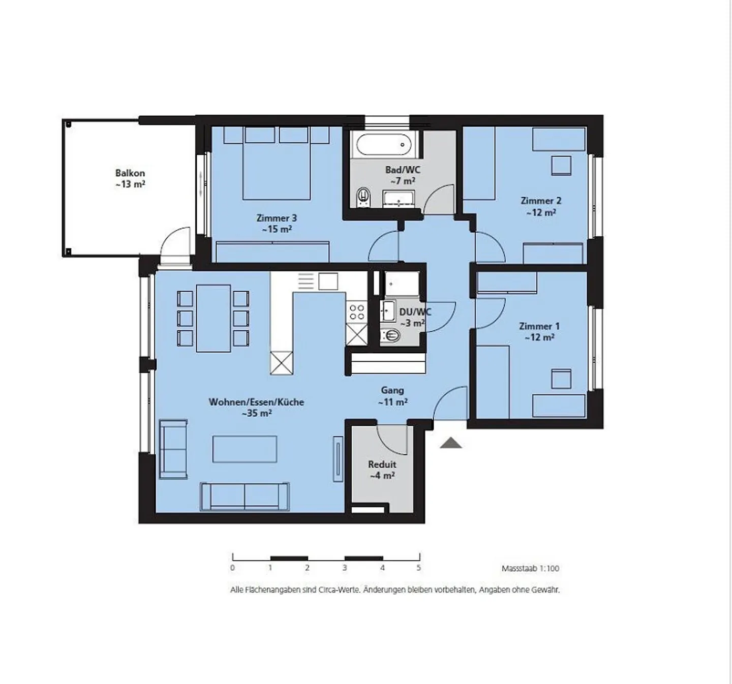 Grosszügige, moderne 4.5-Zimmer-Wohnung an attraktiver Lage - Foto 10 di 11