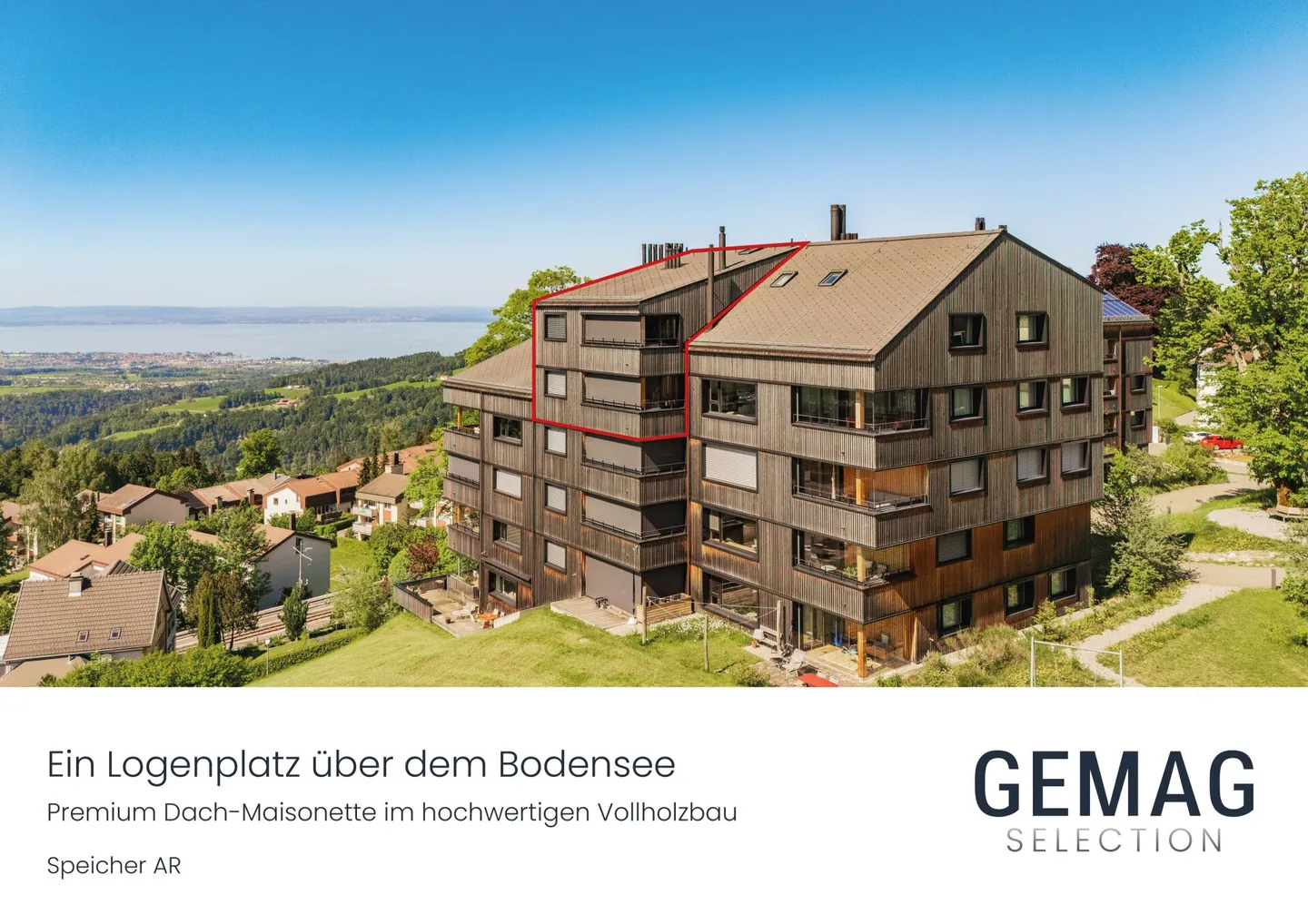 Ein Logenplatz über dem Bodensee - Premium Dach-Maisonette im hochwertigen Vollholzbau - Photo 1 sur 16