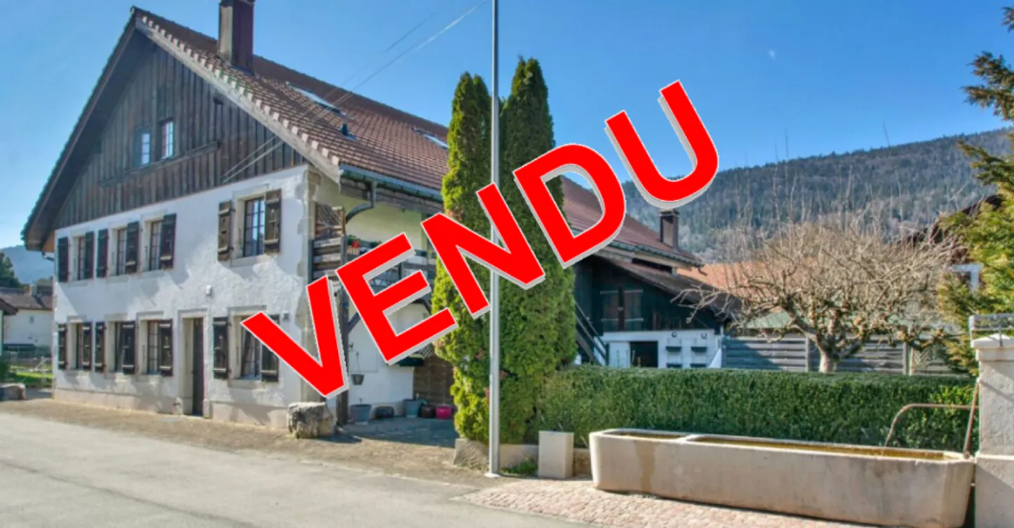 Courtelary, Haus mit 2 Wohnungen, Scheune, Garten, Parkplätze - Foto 1 von 12
