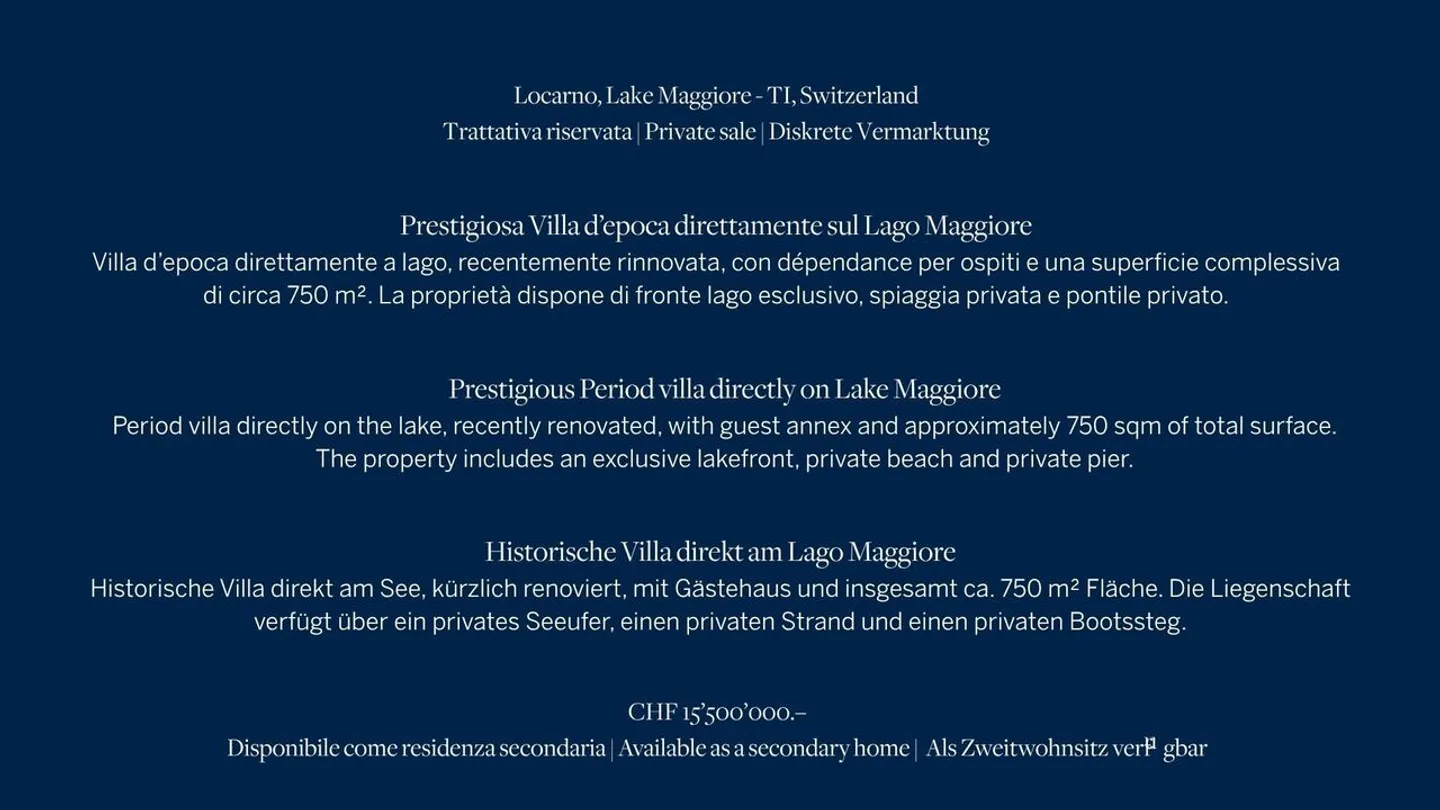 Off-market Villa on Lake Maggiore - Photo 2 of 4