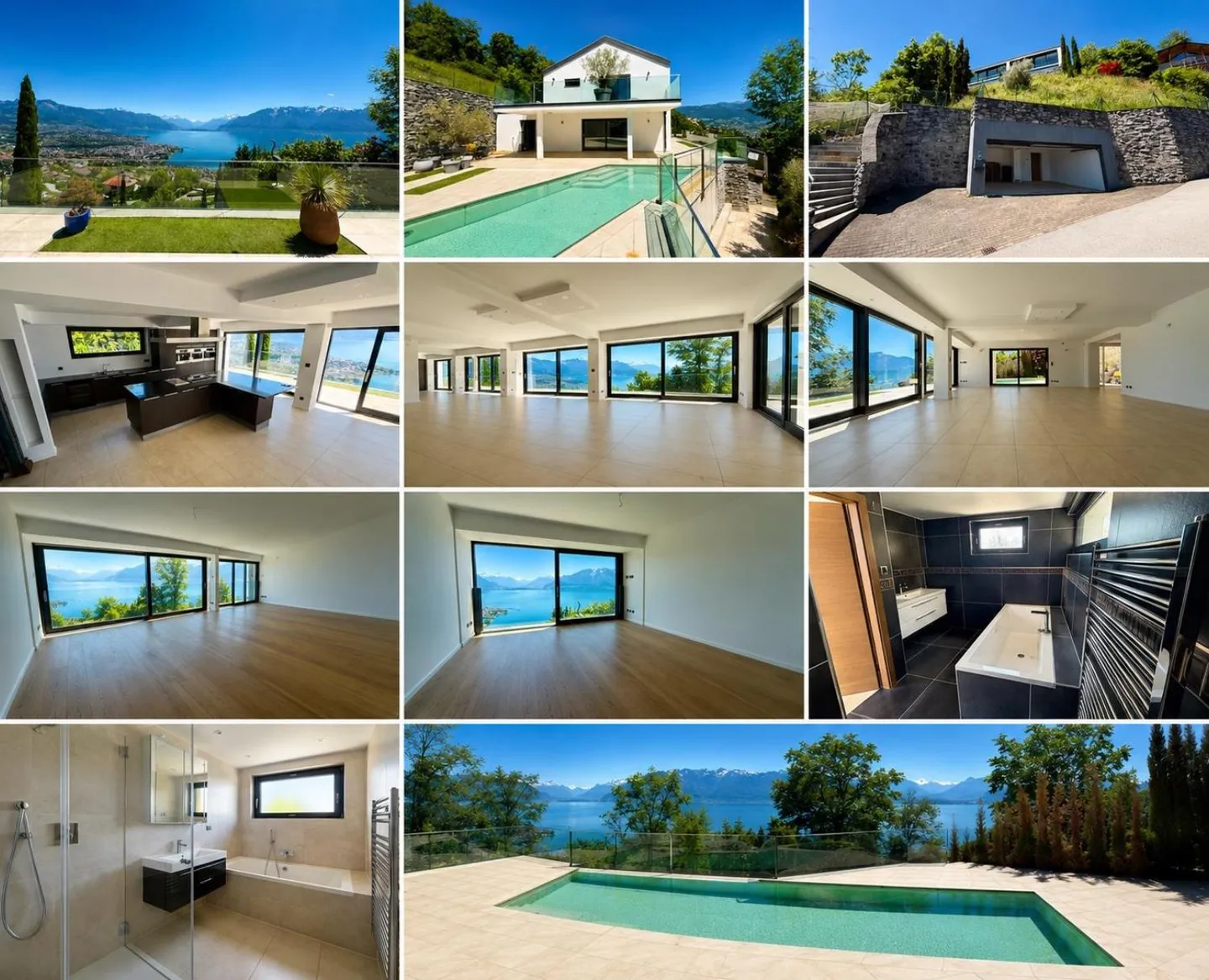 Helle Villa mit Schwimmbad | Panoramablick | Chardonne - Foto 2 von 2