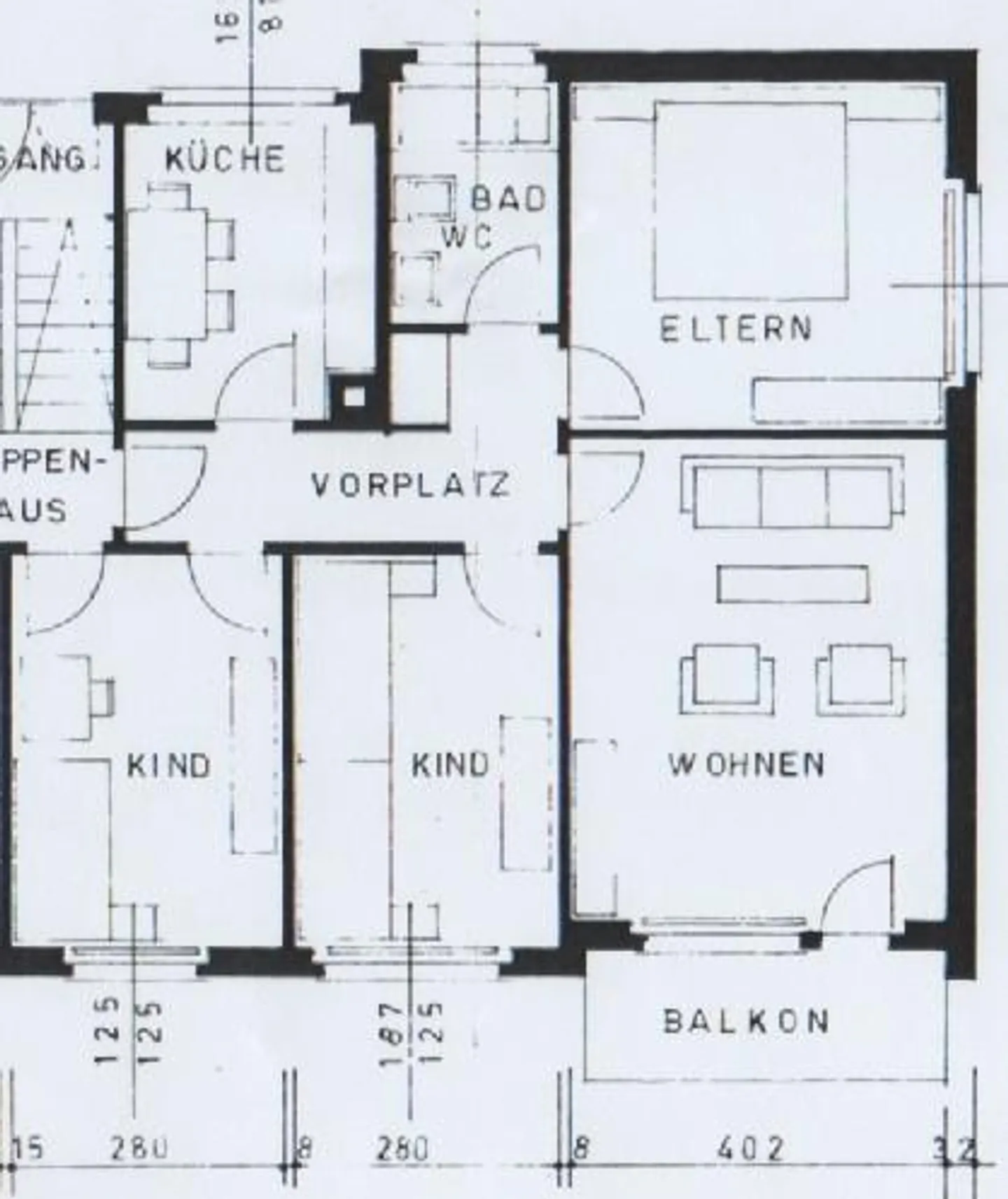 Schöne, helle 4 Zimmer-Wohnung im Grünen mit unverbauter Bergsicht - Foto 1 von 1