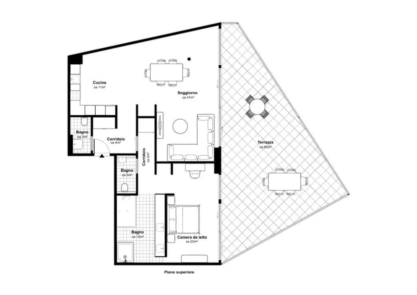 Spacious 2.5-room apartment with terrace in Paradiso - Photo 10 of 10